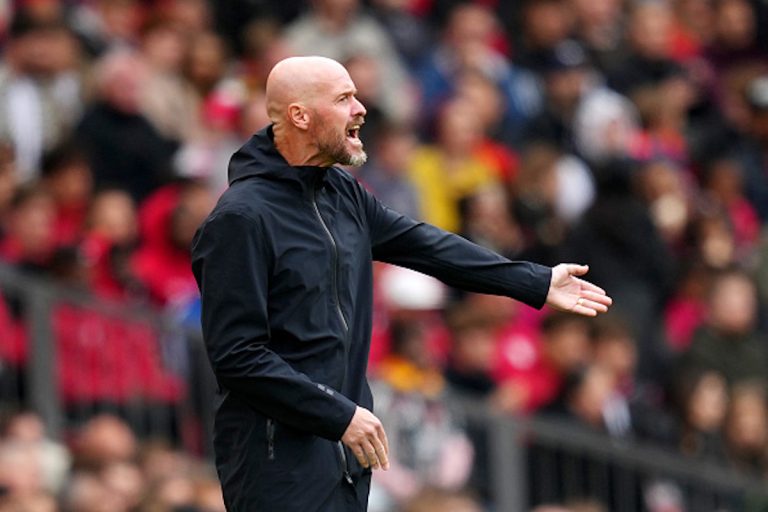 Erik ten Hag during Manchester United vs Lens