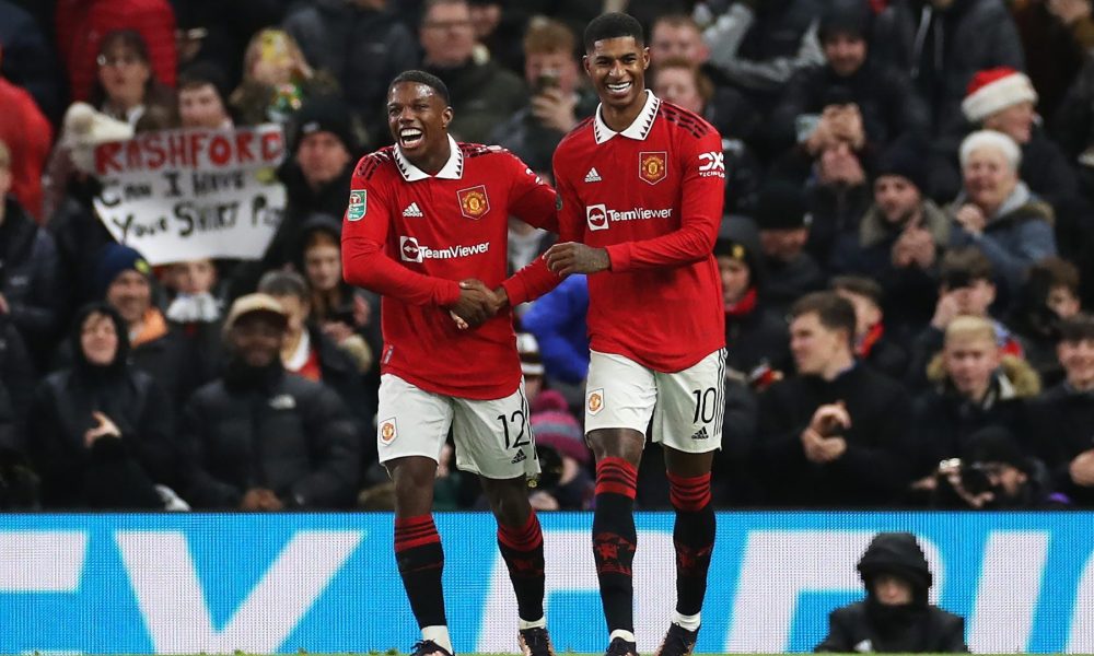 Tyrell Malacia and Marcus Rashford