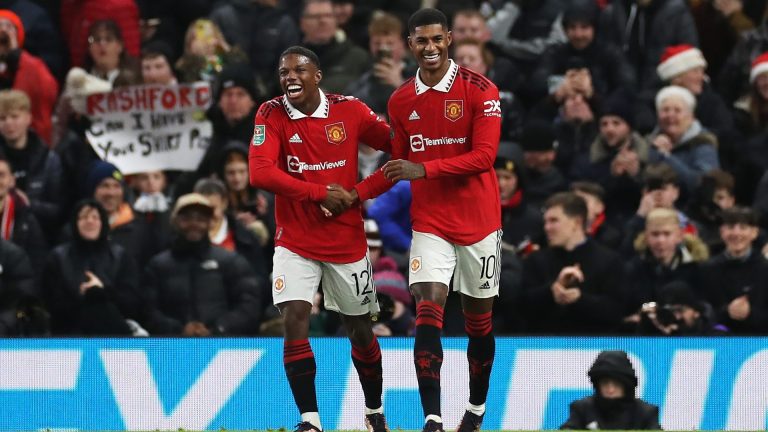 Tyrell Malacia and Marcus Rashford