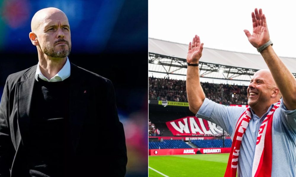 Erik ten Hag and Arne Slot