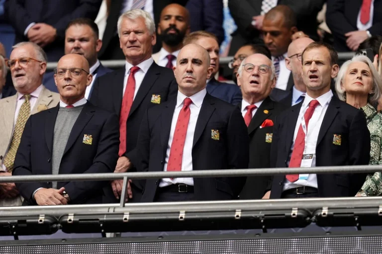 Manchester United executive committee members Omar Berrada Dan Ashworth