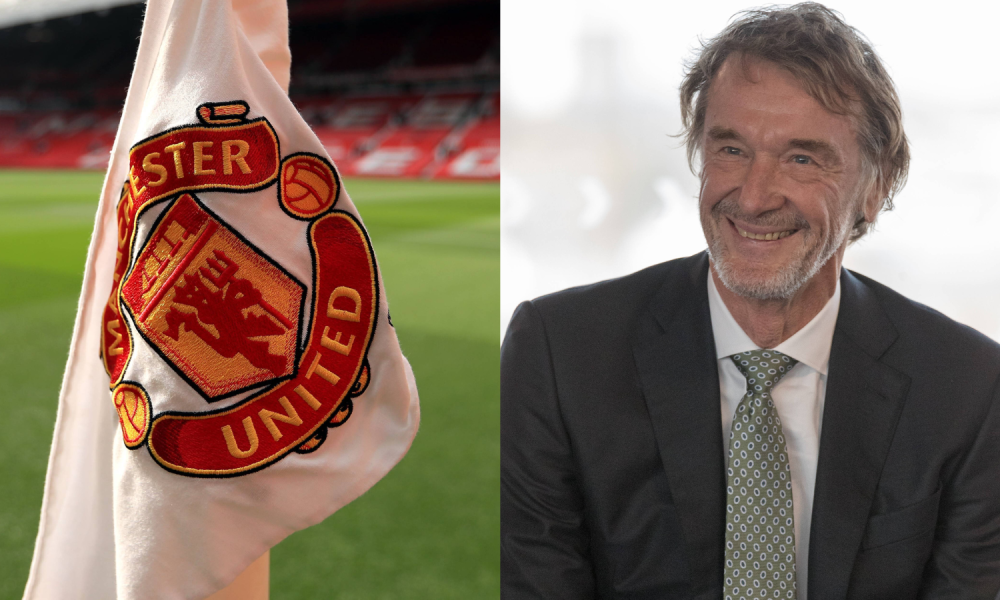 Manchester United Corner Flag and Sir Jim Ratcliffe