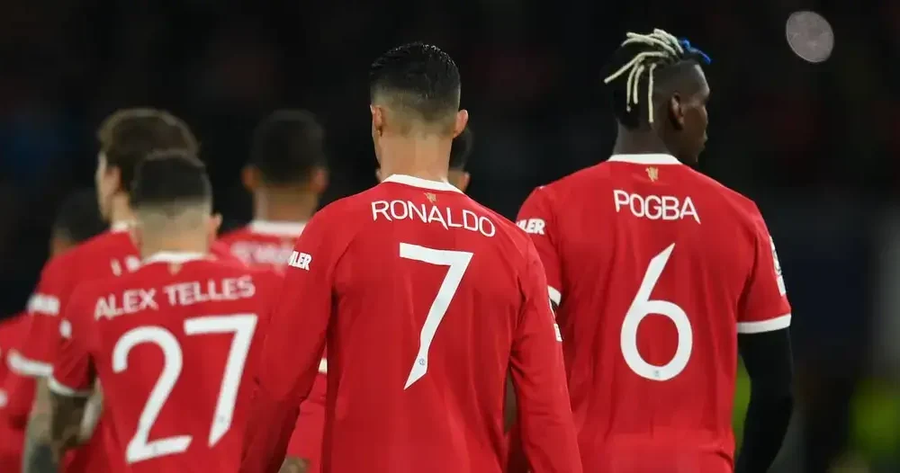 Alex Telles, Cristiano Ronaldo and Paul Pogba