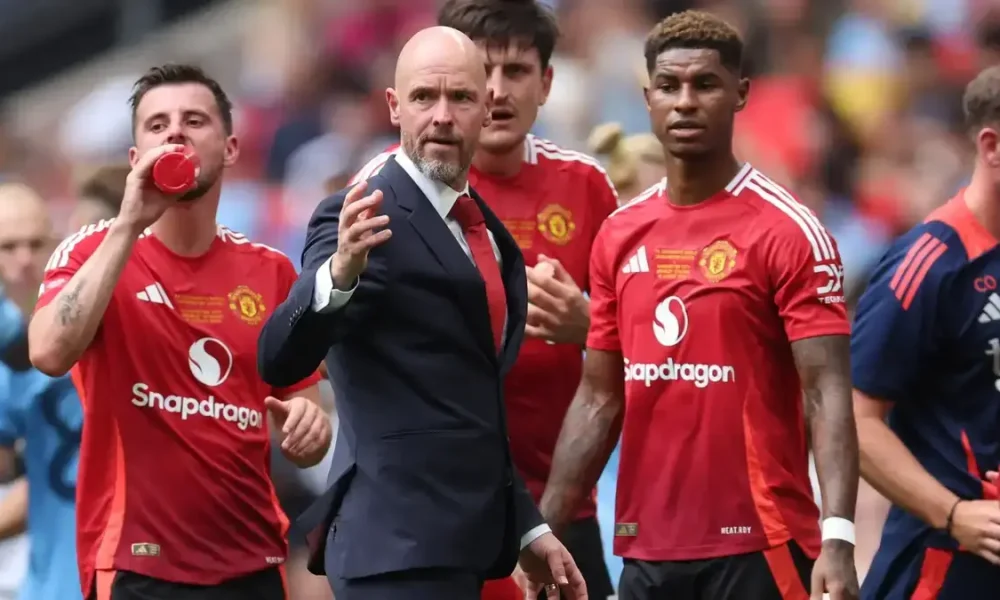 Manchester United Erik ten Hag Mason Mount Marcus Rashford Harry Maguire
