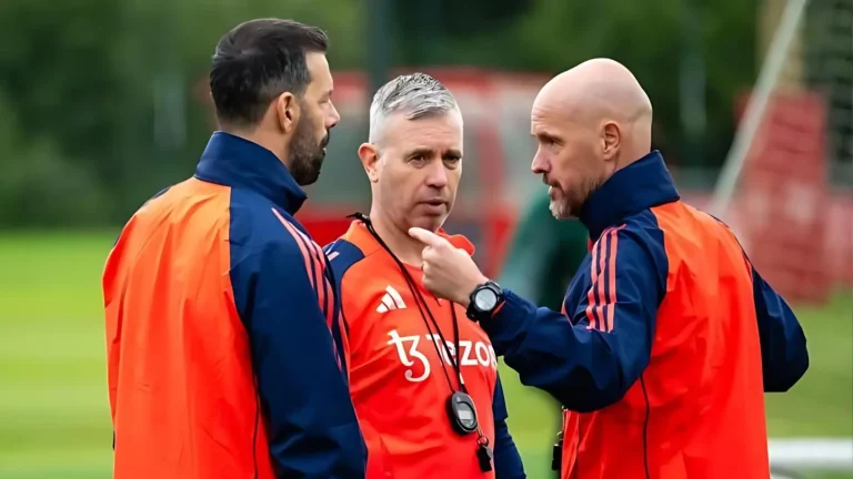 Ruud van Nistelrooy, Rene Hake and Erik ten Hag