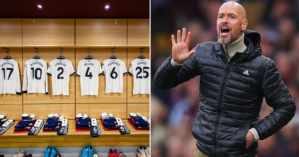 Manchester United dressing room vs Aston Villa in Premier League / Erik ten Hag