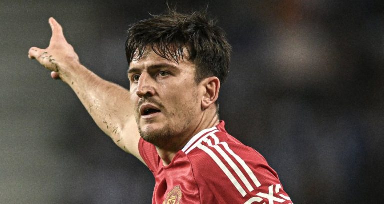 Harry Maguire in action against FC Porto