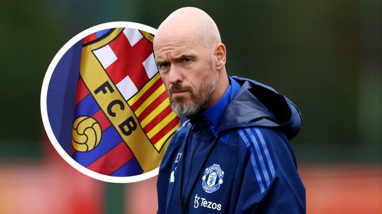 Erik ten Hag / Barcelona flag
