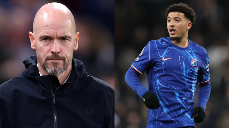 Erik ten Hag and Jadon Sancho