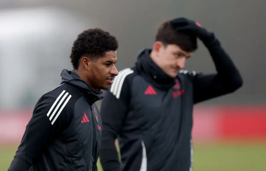 Marcus Rashford in training
