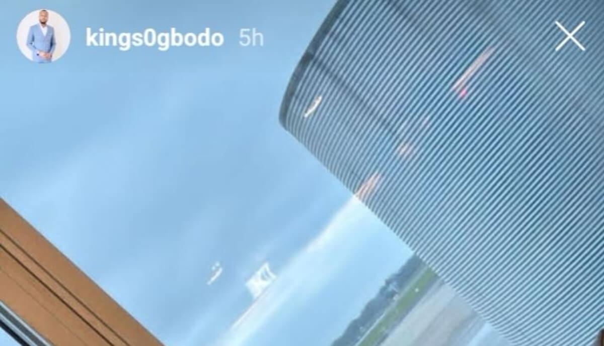 Patrick Dorgu agent airport social media image Manchester United target