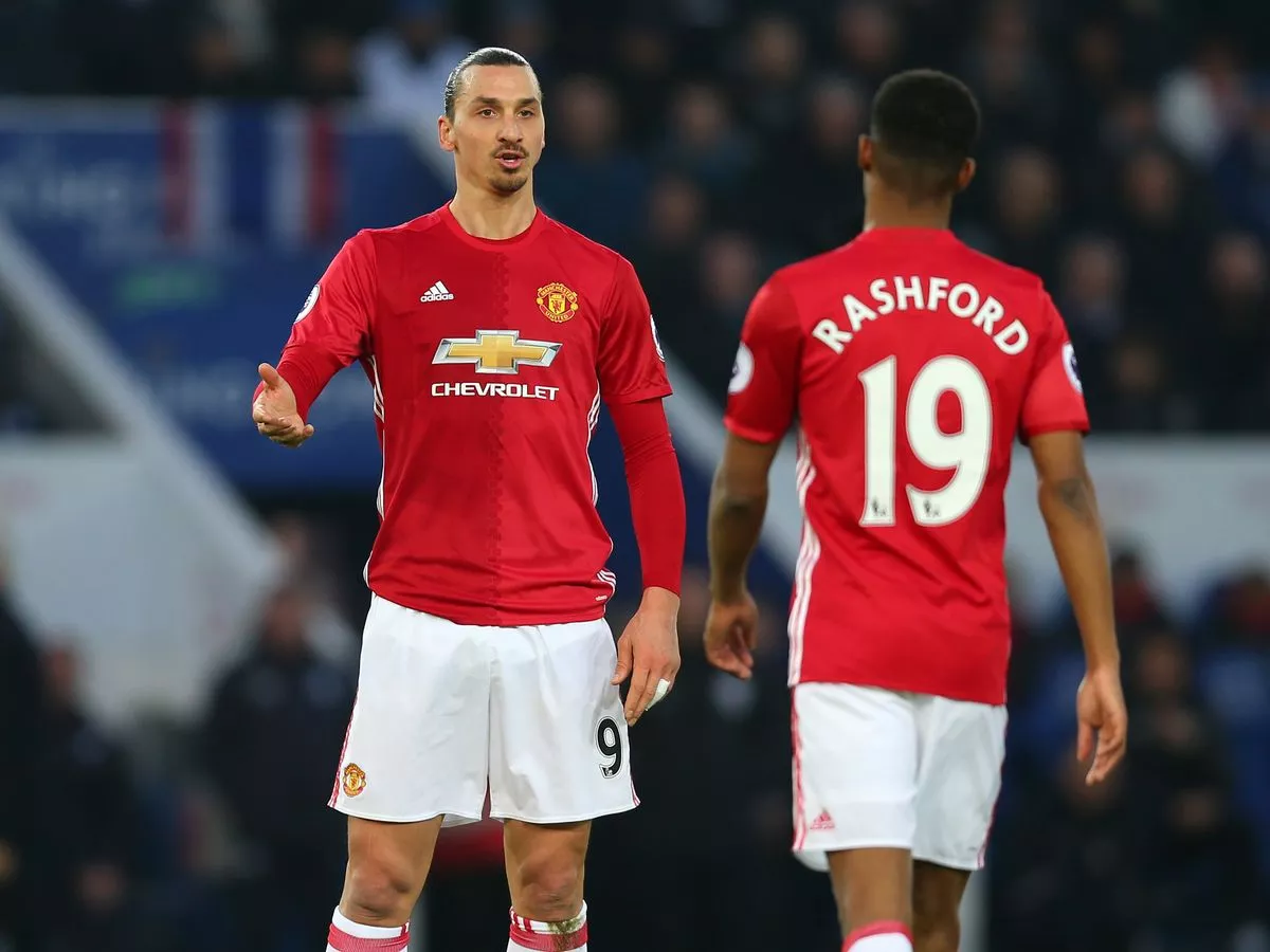 Zlatan Ibrahimovic and Marcus Rashford