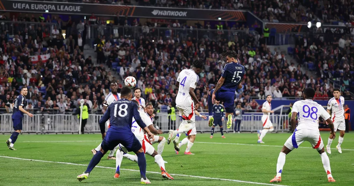 Manchester United vs Lyon Leny Yoro Goal