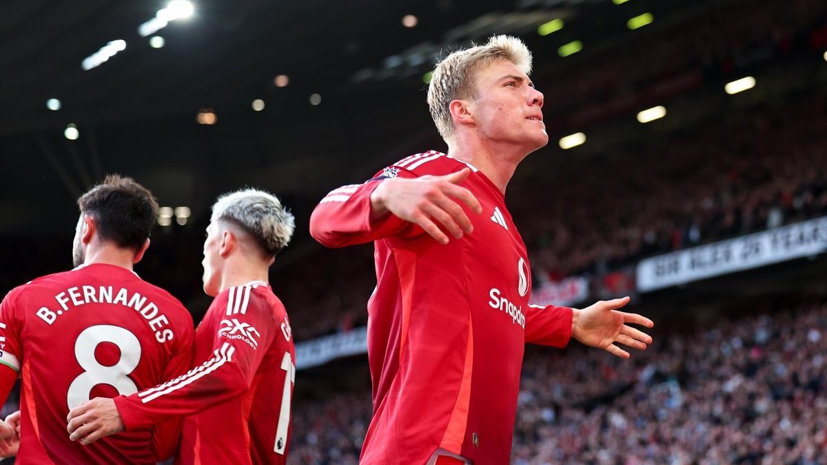 Rasmus Hojlund celebration