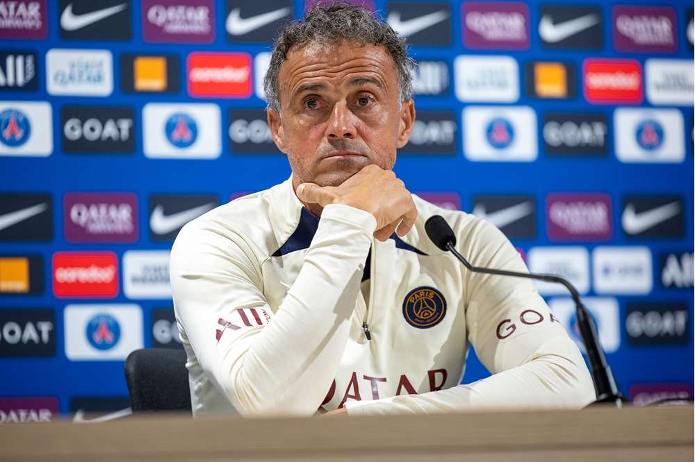Luis Enrique PSG Pres Conference