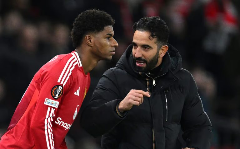 Ruben Amorim and Marcus Rashford