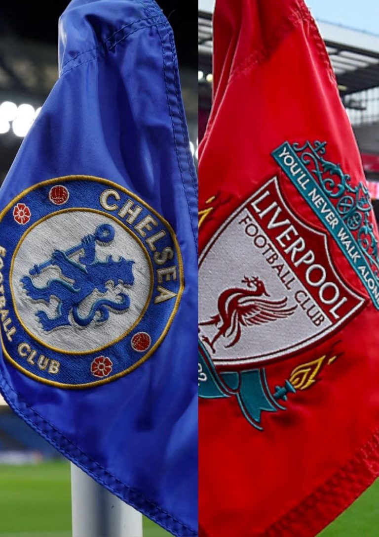 Liverpool and Chelsea flags