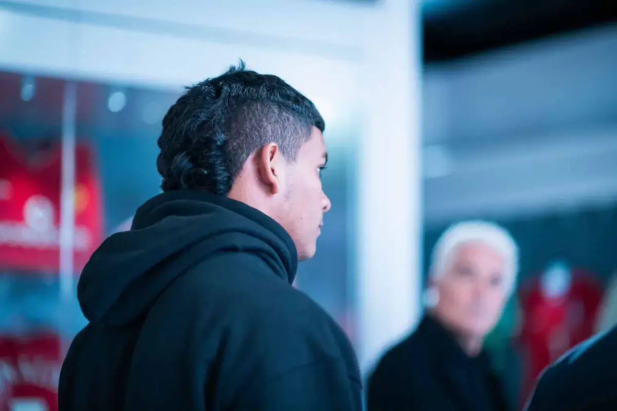 Diego Leon at training ground