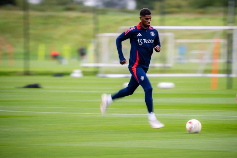 Marcus Rashford training