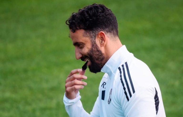 Ruben Amorim training Manchester United