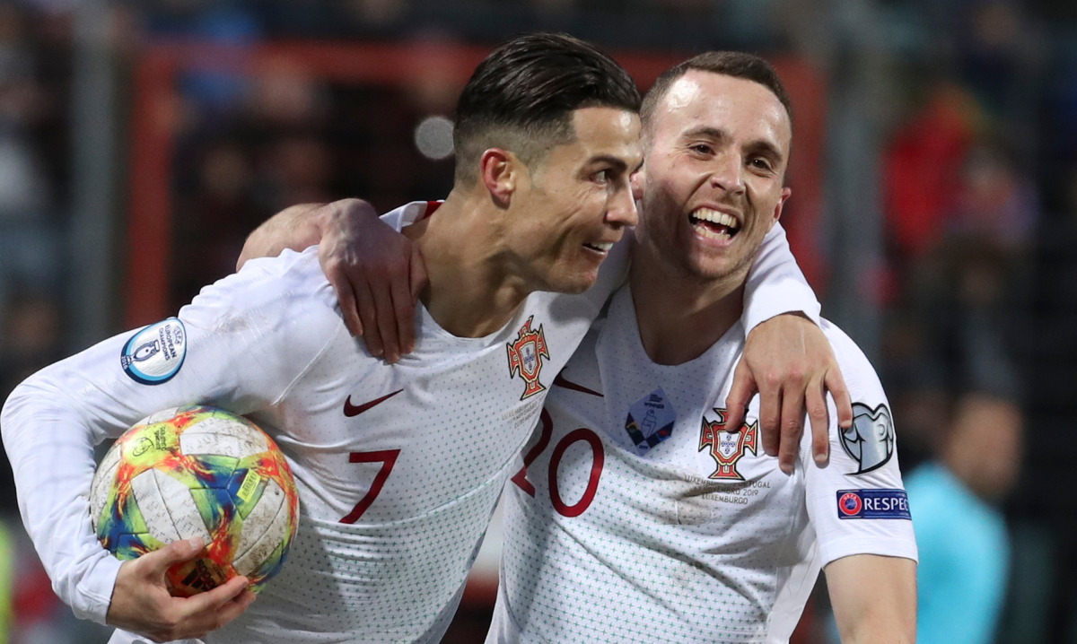 Cristiano Ronaldo and Diogo Jota
