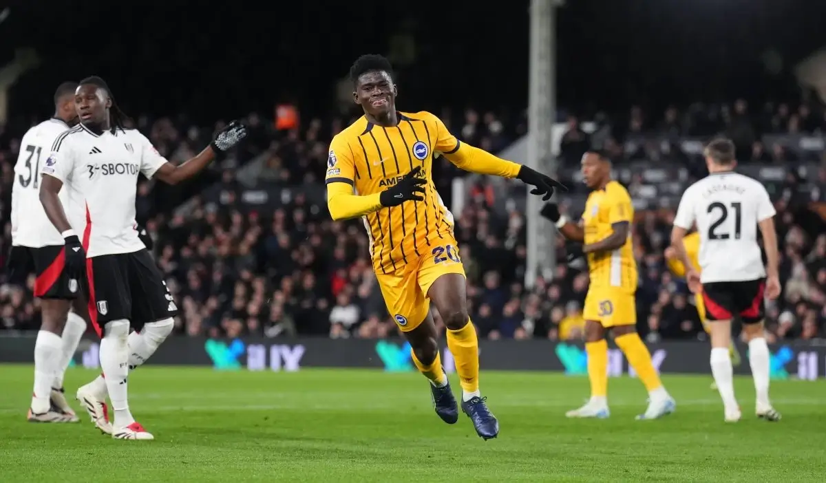 Carlos Baleba for Brighton and Hove Albion against Fulham