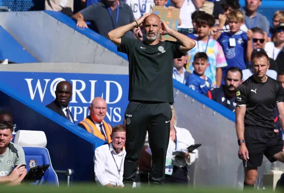 Chelsea manager Enzo Maresca at Stamford Bridge