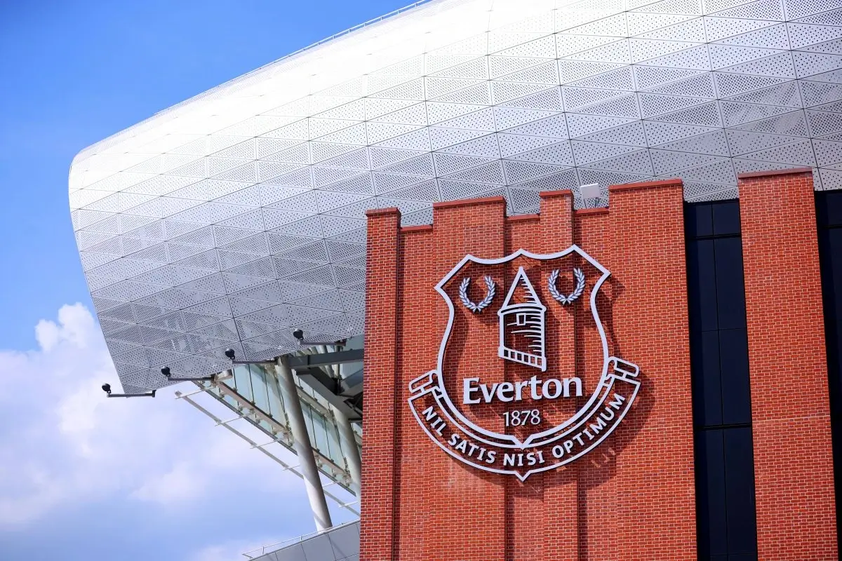 Everton crest on stadium