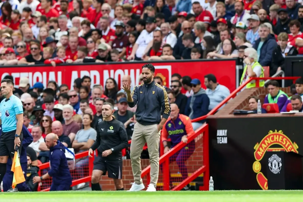 Ruben Amorim Old Trafford Dugout