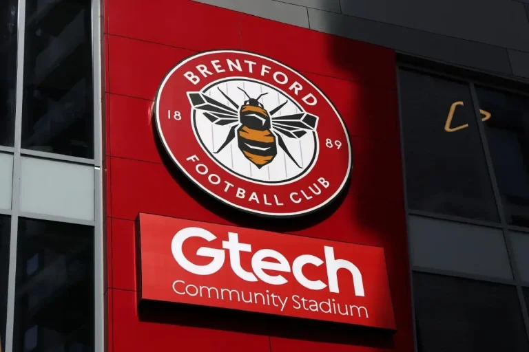 Brentford crest on GTech Stadium