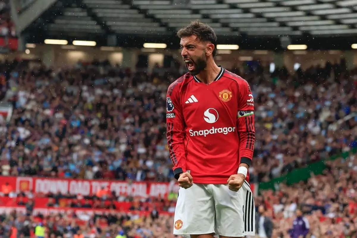 Bruno Fernandes celebrating