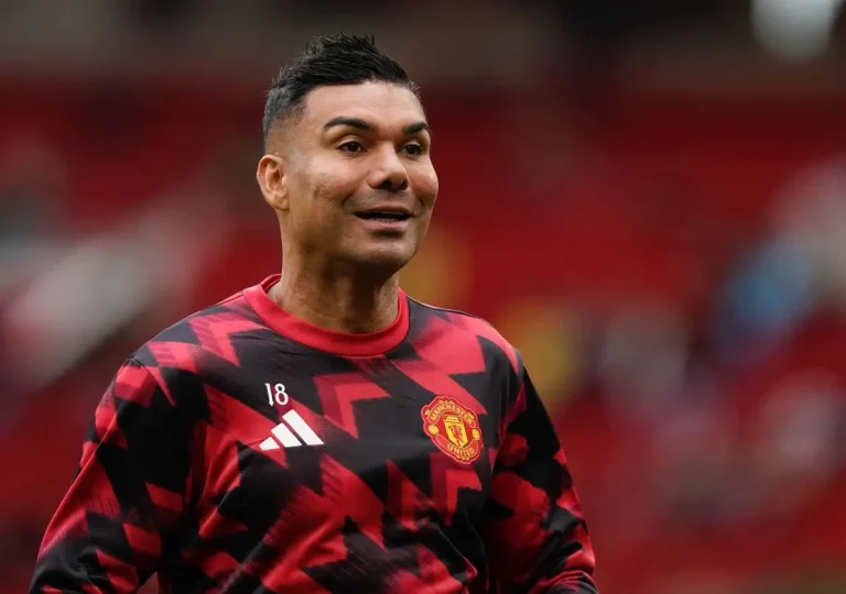 Casemiro in pre-game training gear