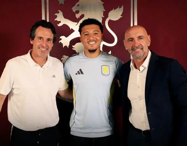 Aston Villa unveil Jadon Sancho