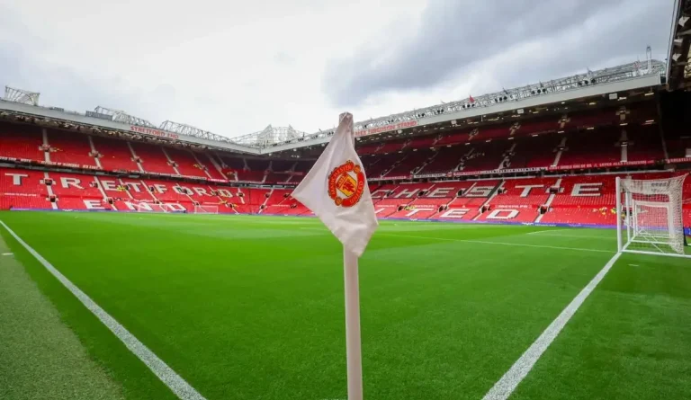 Manchester United flag at Old Trafford
